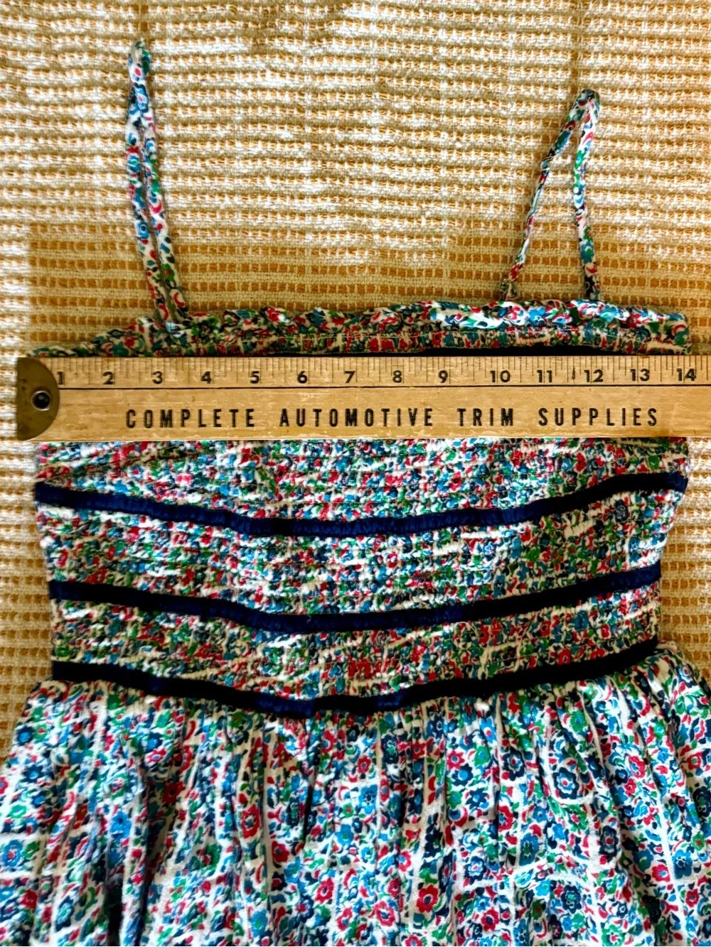 Free People Bali Checked Out Romper with smocked bodice